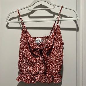 Princess Polly red print tank top, size 4